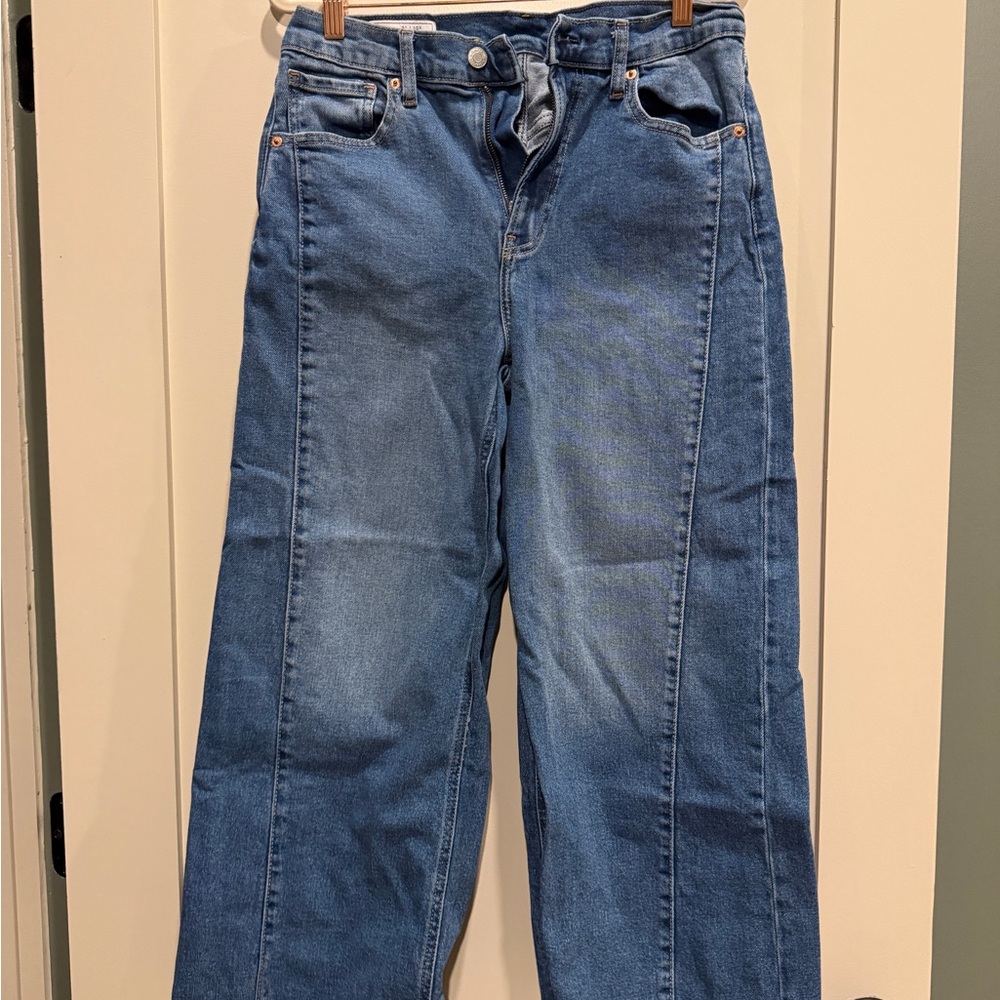 GAP High Rise Stride Ankle Jeans - Blue